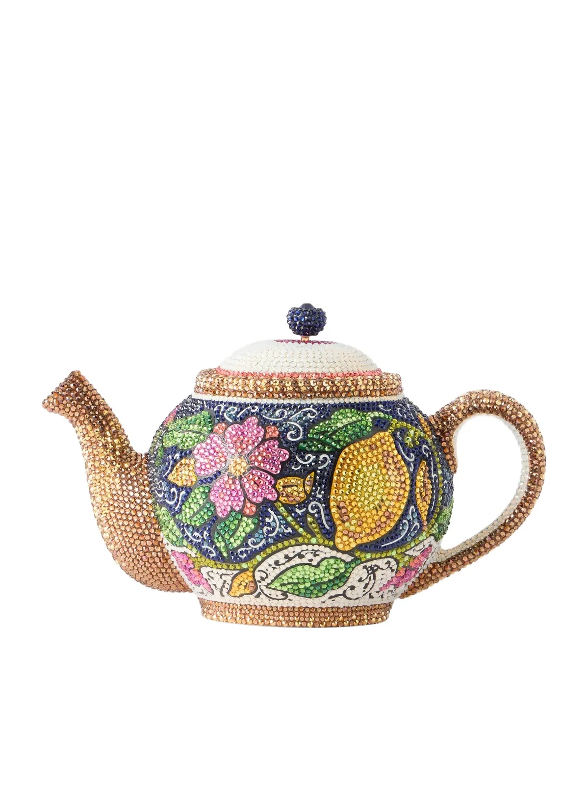 Teapot Crystal-embellished Gold-tone Clutch Teapot Crystal-embellished Gold-tone Clutch