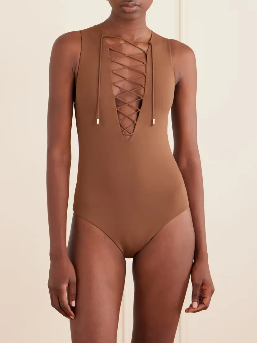 Taller Marmo Sahara Tie-detailed Stretch-jersey One-piece | Thumbnail 5 Taller Marmo Sahara Tie-detailed Stretch-jersey One-piece | Thumbnail 5