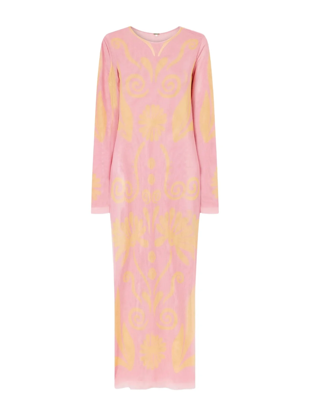 Tania Printed Mesh Maxi Dress