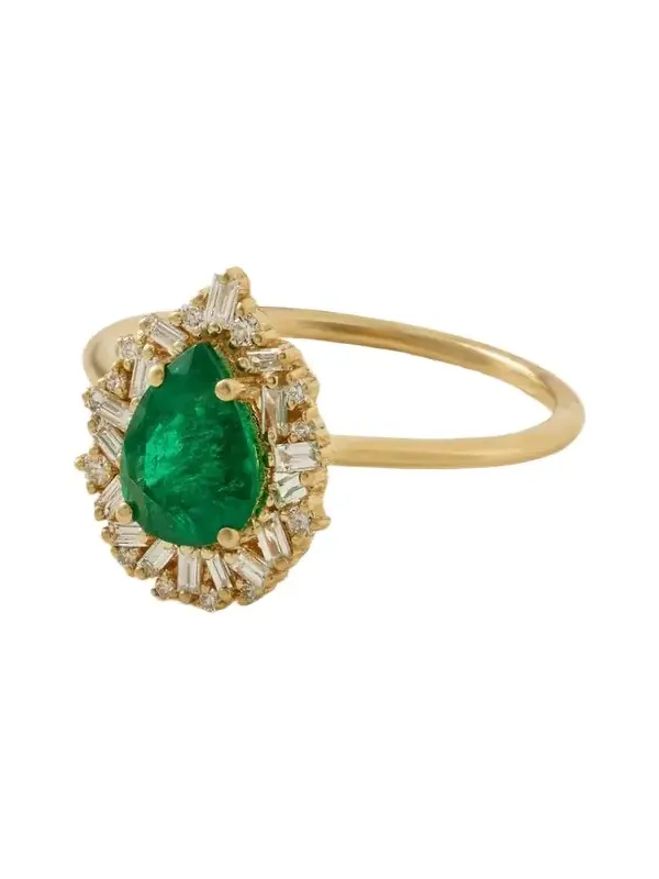 18-karat Gold, Emerald And Diamond Ring - Green 18-karat Gold, Emerald And Diamond Ring - Green