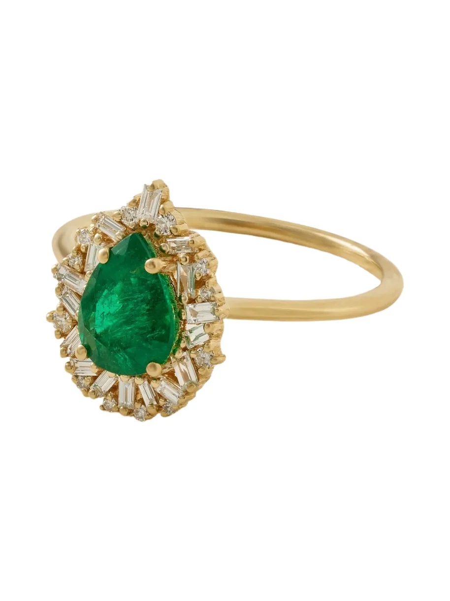 18-karat Gold, Emerald And Diamond Ring - Green 18-karat Gold, Emerald And Diamond Ring - Green