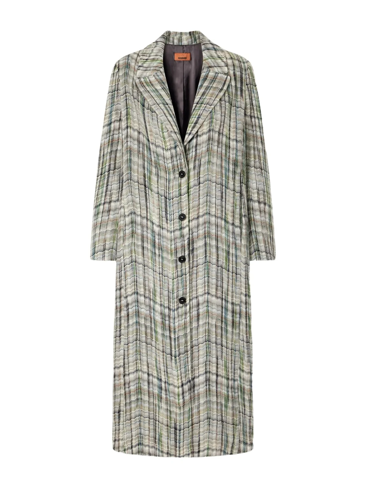 Striped Wool-blend Coat