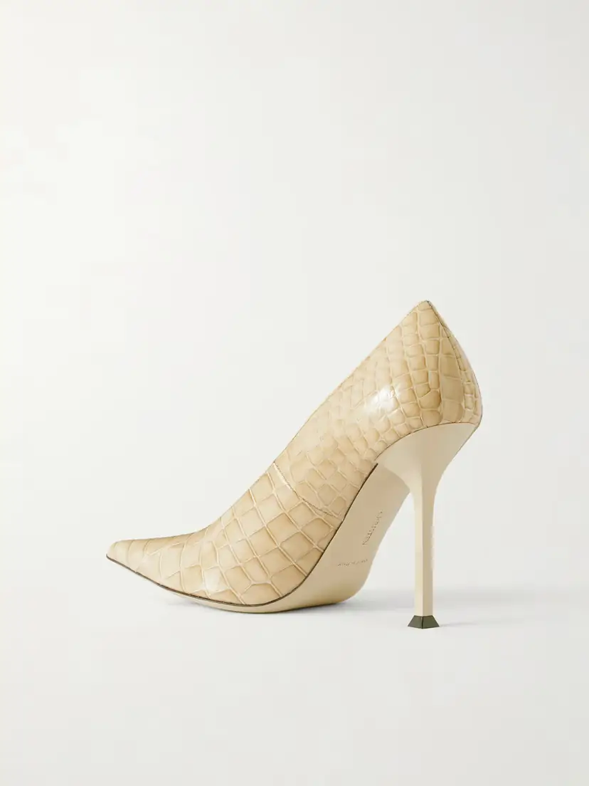 CHRISTEN Helix 95 Croc-effect Leather Pumps | Thumbnail 3