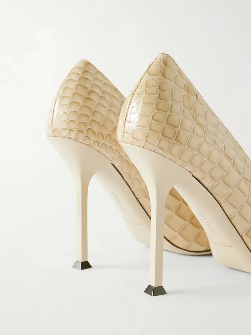 CHRISTEN Helix 95 Croc-effect Leather Pumps | Thumbnail 5