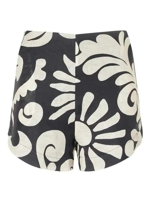 Bahamas Printed Linen Shorts