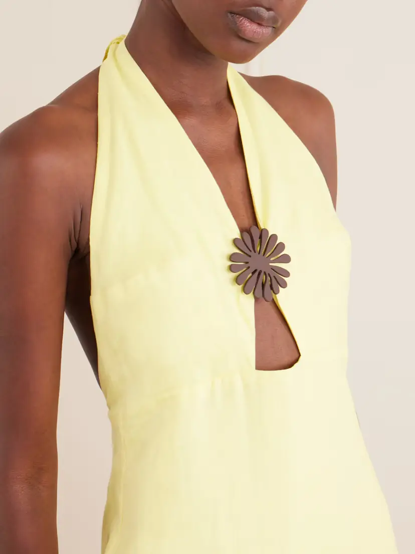 Cala de la Cruz Orly Embellished Cutout Linen Maxi Dress | Thumbnail 4 Cala de la Cruz Orly Embellished Cutout Linen Maxi Dress | Thumbnail 4
