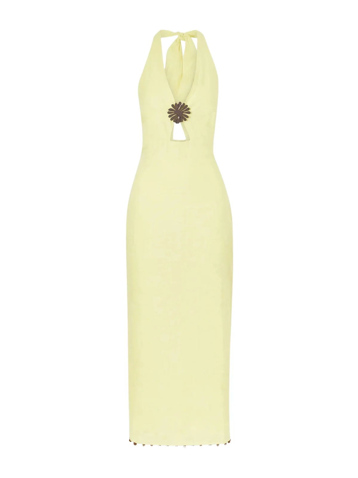 Orly Embellished Cutout Linen Maxi Dress