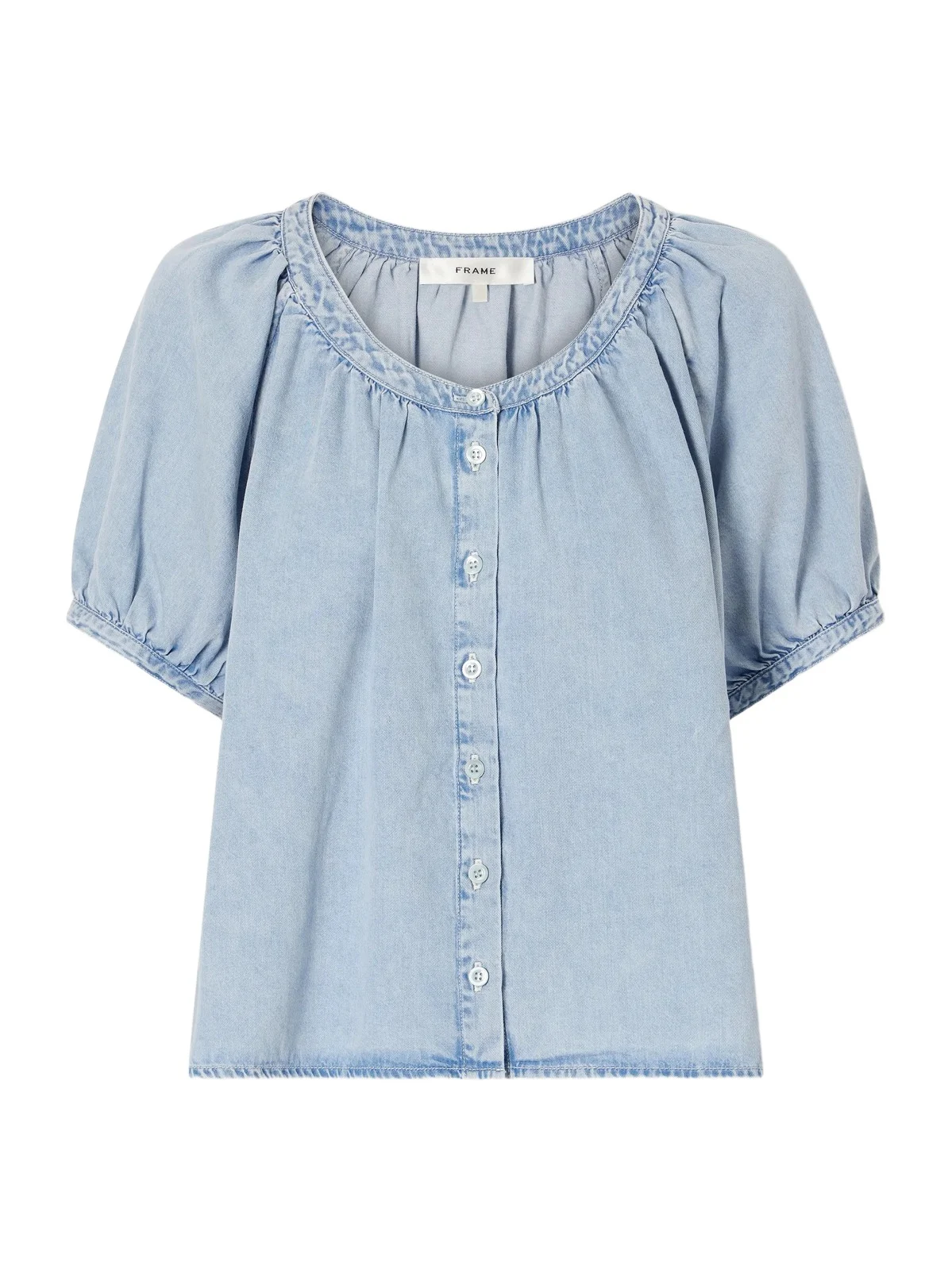 The Resort Cotton And Tencel™ Lyocell-blend Chambray Blouse The Resort Cotton And Tencel™ Lyocell-blend Chambray Blouse