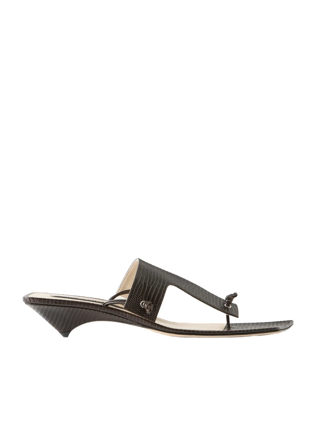 Edge T-strap 35 Lizard-effect Leather Sandals Edge T-strap 35 Lizard-effect Leather Sandals