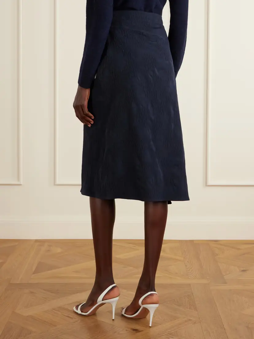 Erdem Asymmetric Floral-jacquard Cotton-blend Midi Skirt | Thumbnail 4 Erdem Asymmetric Floral-jacquard Cotton-blend Midi Skirt | Thumbnail 4