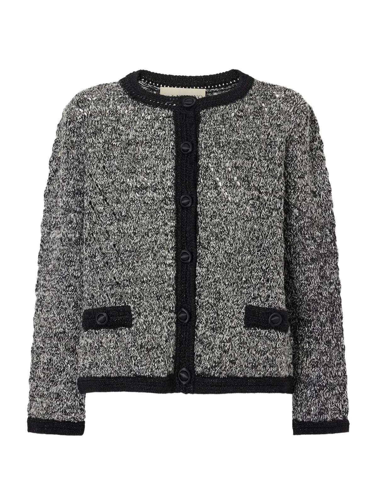 Embellished Knitted Linen Cardigan