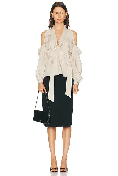 Acne Studios Senny Fluid Lyocell Blouse | Thumbnail 4 Acne Studios Senny Fluid Lyocell Blouse | Thumbnail 4