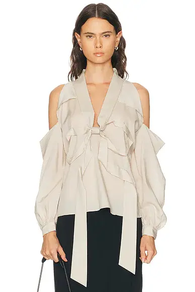 Acne Studios Senny Fluid Lyocell Blouse | Image 1 Acne Studios Senny Fluid Lyocell Blouse | Image 1