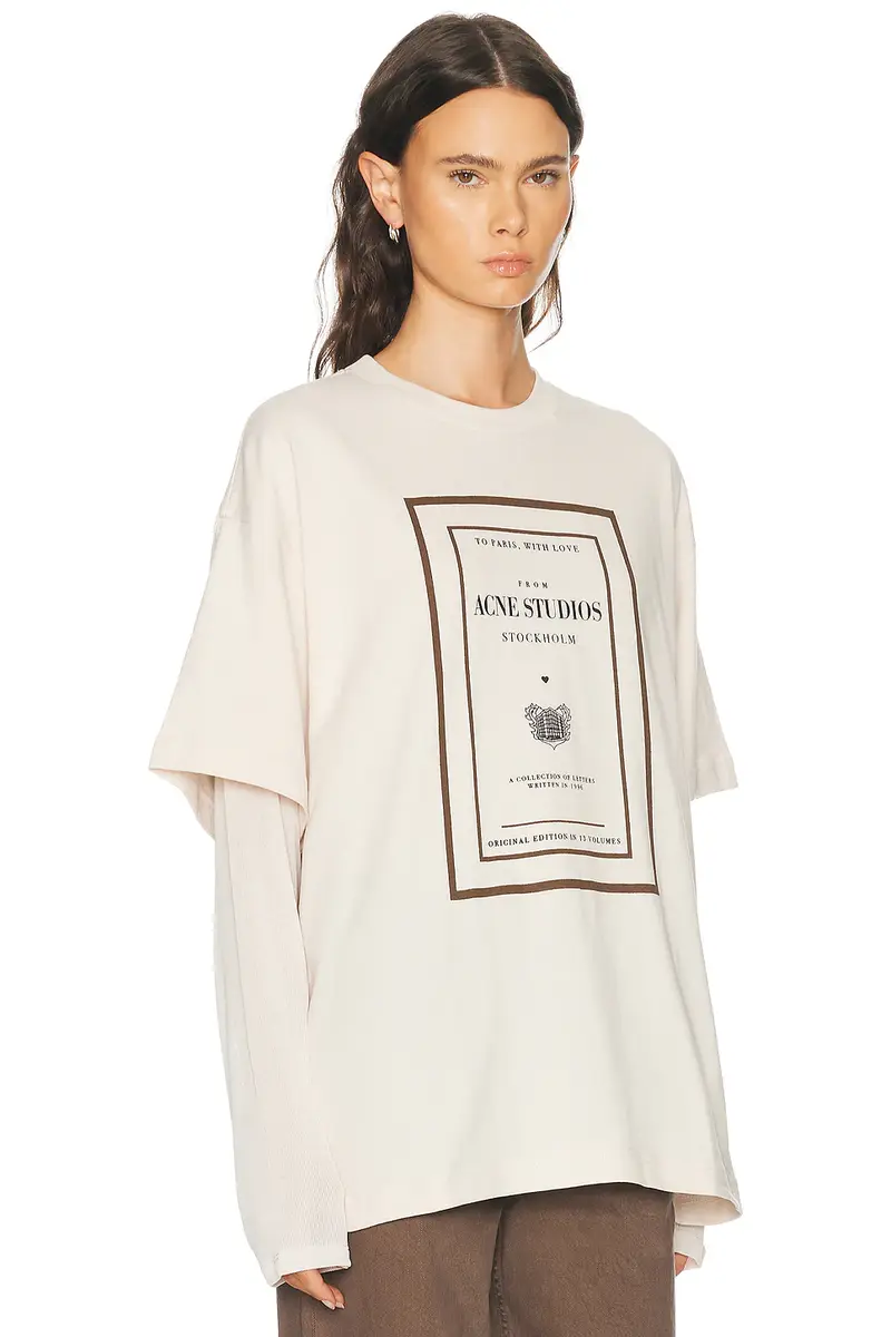 Acne Studios Edra Double Book Cover T-Shirt | Thumbnail 6 Acne Studios Edra Double Book Cover T-Shirt | Thumbnail 6