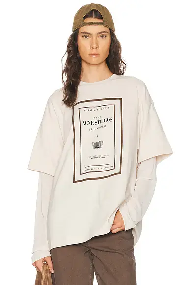 Acne Studios Edra Double Book Cover T-Shirt | Image 1 Acne Studios Edra Double Book Cover T-Shirt | Image 1