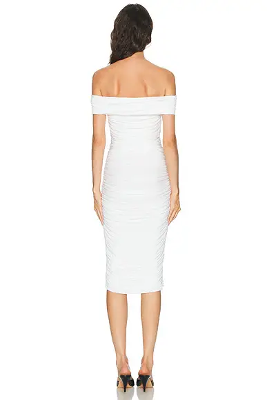 Norma Kamali Sleeveless Cowl Neck Side Shirred Dress | Thumbnail 3 Norma Kamali Sleeveless Cowl Neck Side Shirred Dress | Thumbnail 3
