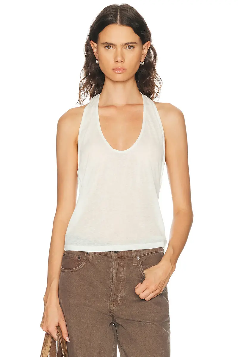 EB Denim Valley Sheer Racer Tank Top | Thumbnail 5