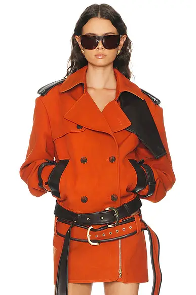 LaQuan Smith Double Breasted Cropped Coat | Image 1 LaQuan Smith Double Breasted Cropped Coat | Image 1