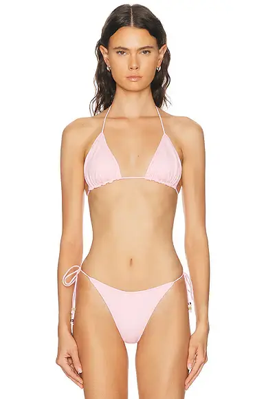 JACQUEMUS Le Haut De Plage Triangle Bikini Top | Image 1 JACQUEMUS Le Haut De Plage Triangle Bikini Top | Image 1