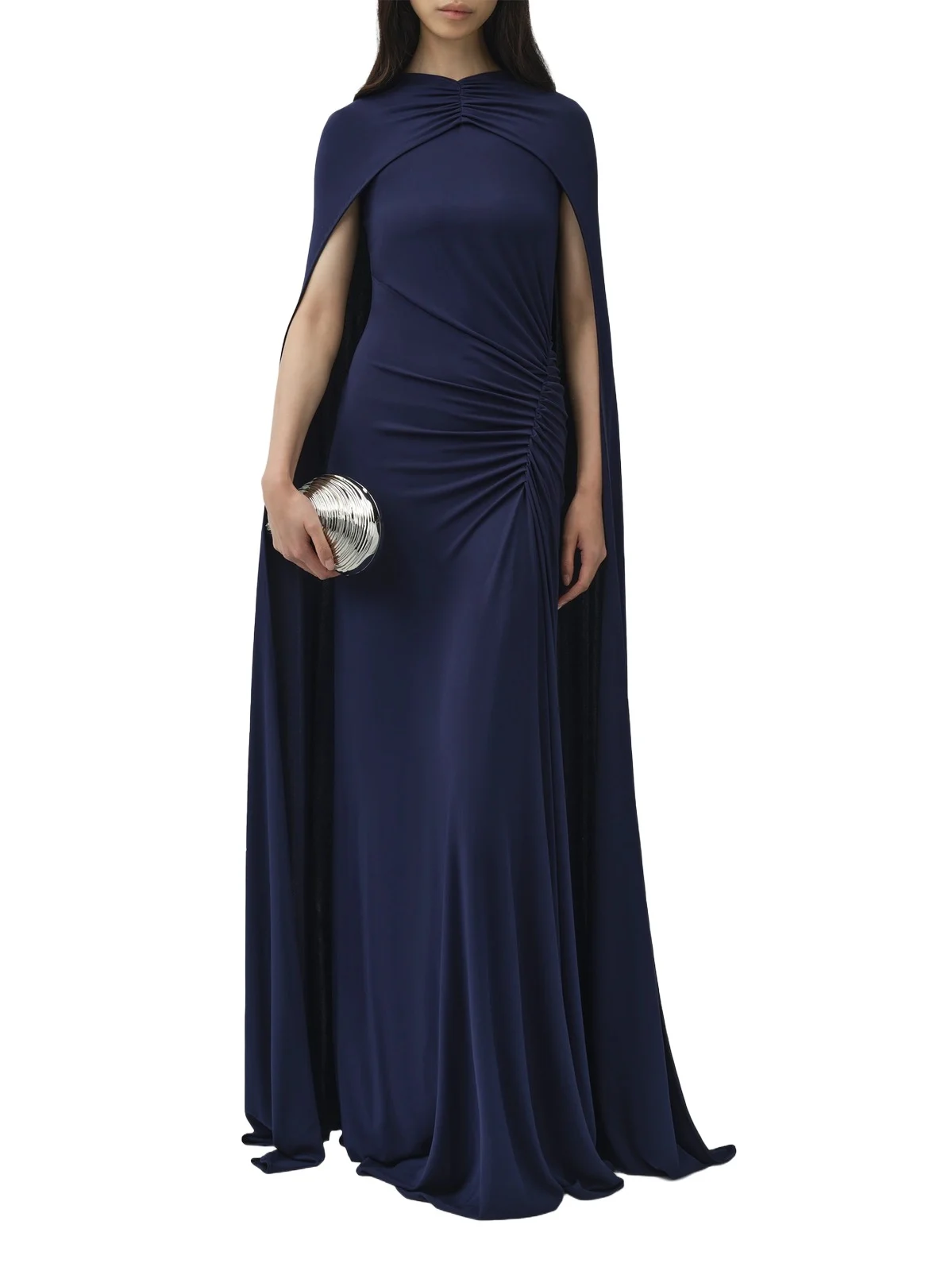 Women's Draped Stretch Jersey Demi Cape Gown Women's Draped Stretch Jersey Demi Cape Gown