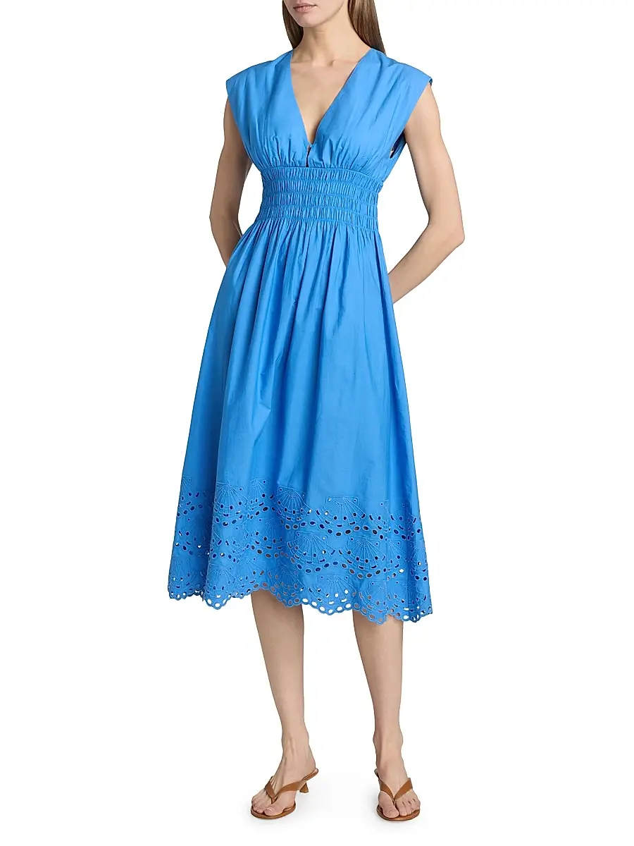 RAILS Women's Roxanne Cotton Embroidered Midi-Dress | Thumbnail 2 RAILS Women's Roxanne Cotton Embroidered Midi-Dress | Thumbnail 2