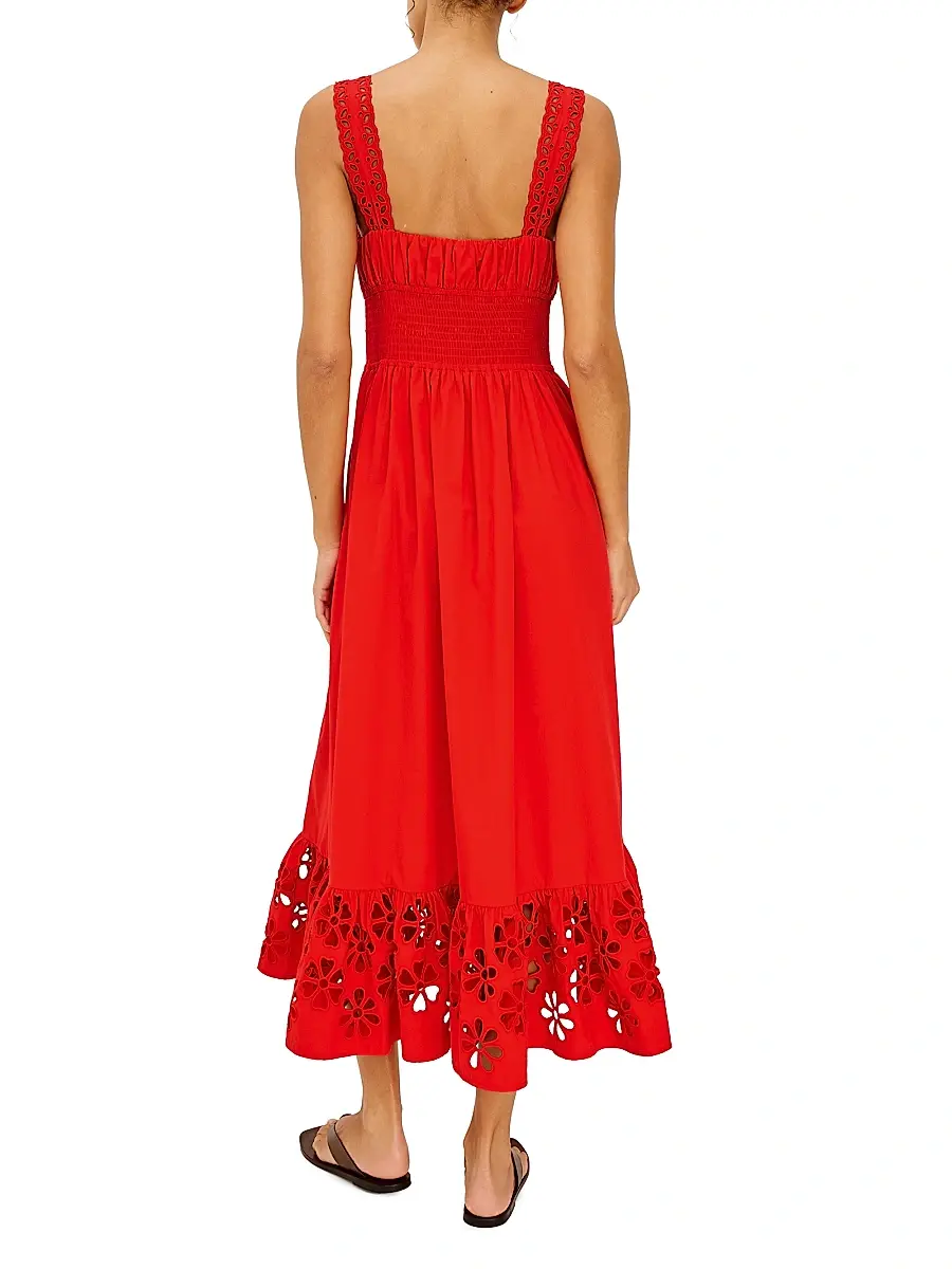 RAILS Women's Moira Embroidered Shirred Midi-Dress | Thumbnail 3 RAILS Women's Moira Embroidered Shirred Midi-Dress | Thumbnail 3