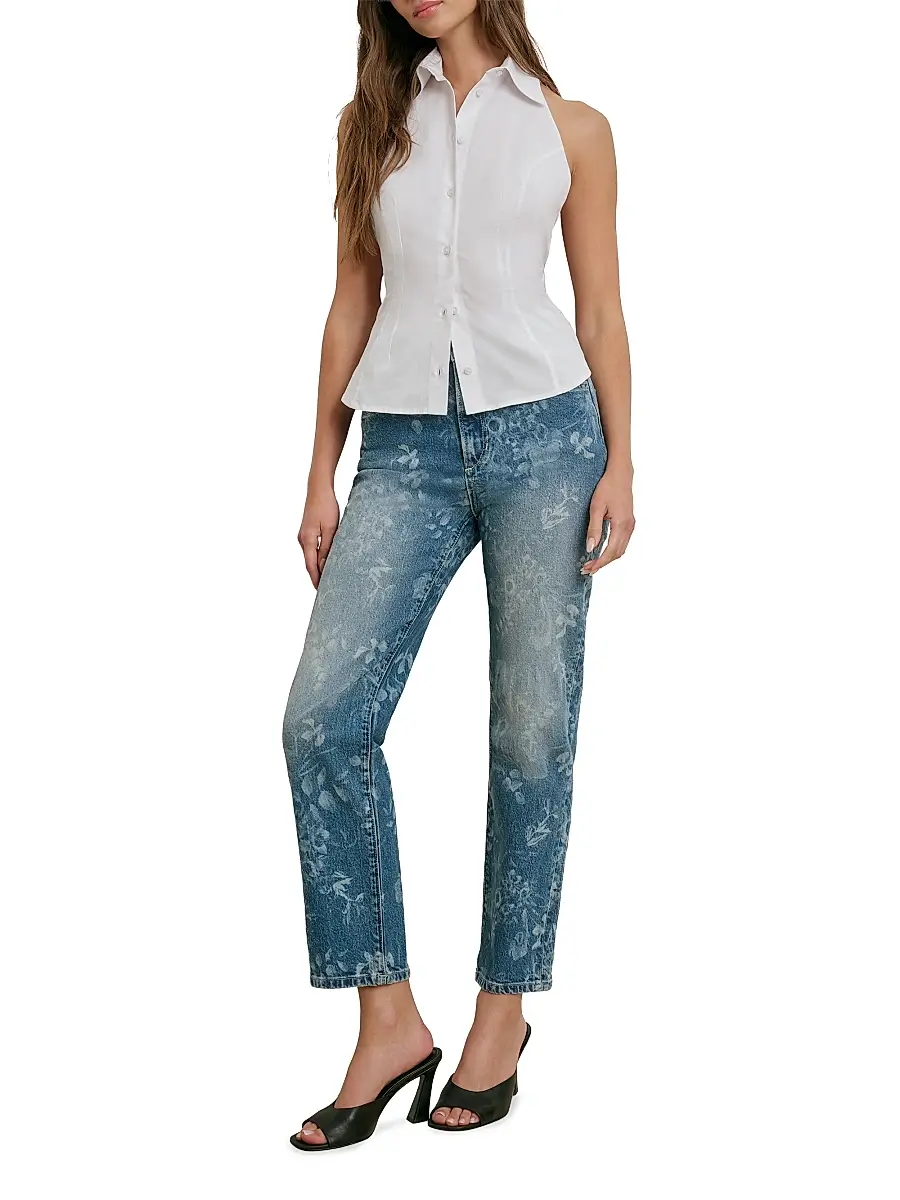 Favorite Daughter Women's The Behind The Bow Cotton Back-Tie Top | Thumbnail 2 Favorite Daughter Women's The Behind The Bow Cotton Back-Tie Top | Thumbnail 2