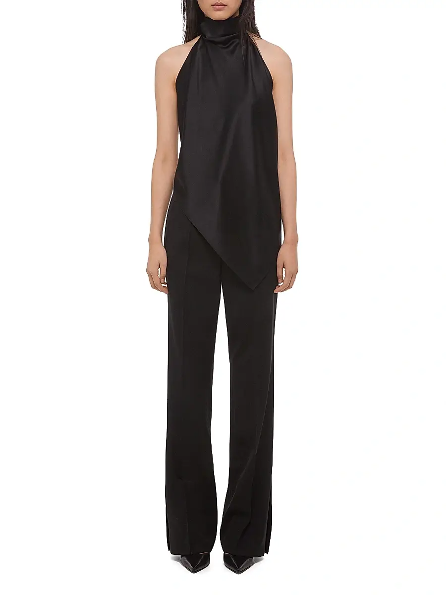 Helmut Lang Women's Silk Charmeuse Tie Scarf Top | Thumbnail 2 Helmut Lang Women's Silk Charmeuse Tie Scarf Top | Thumbnail 2