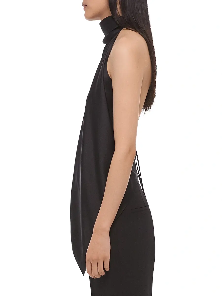 Helmut Lang Women's Silk Charmeuse Tie Scarf Top | Thumbnail 5 Helmut Lang Women's Silk Charmeuse Tie Scarf Top | Thumbnail 5