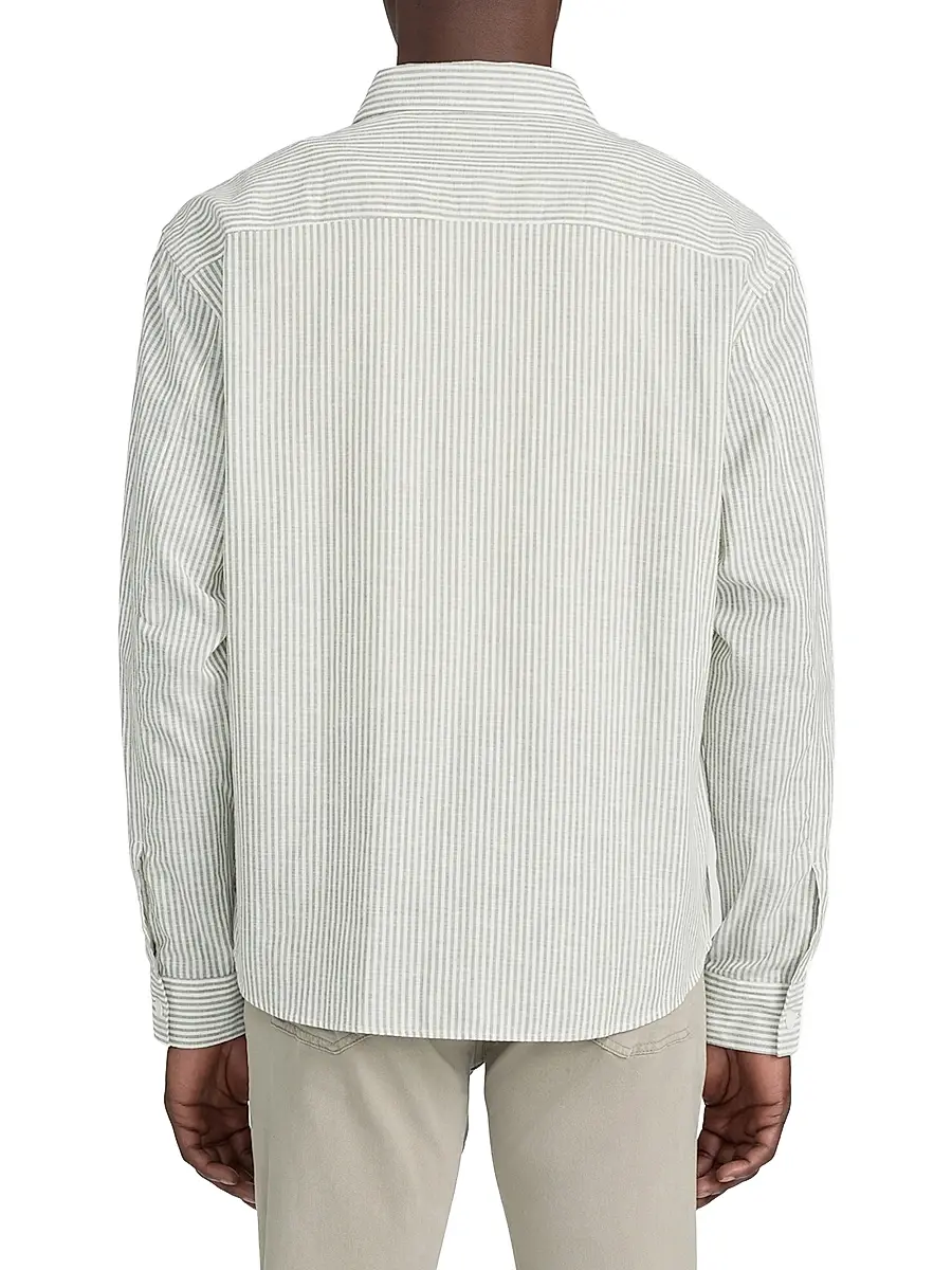 Frame Men's Seersucker Striped Shirt | Thumbnail 6