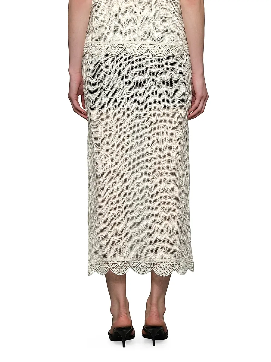 Et Ochs Women's Willis Embroidered Cotton Mesh Midi-Skirt | Thumbnail 5 Et Ochs Women's Willis Embroidered Cotton Mesh Midi-Skirt | Thumbnail 5