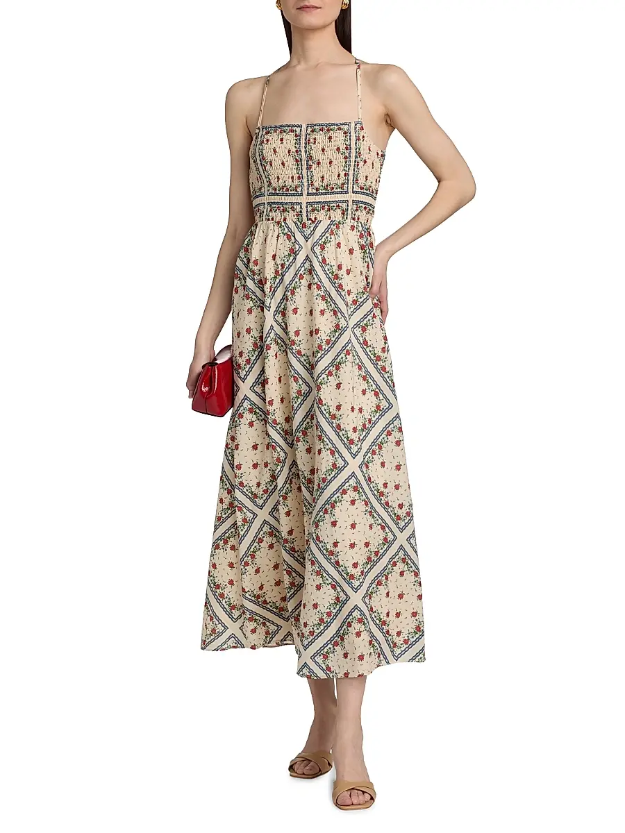 Cami NYC Women's Cecily Floral Cotton-Silk A-Line Midi-Dress | Thumbnail 2