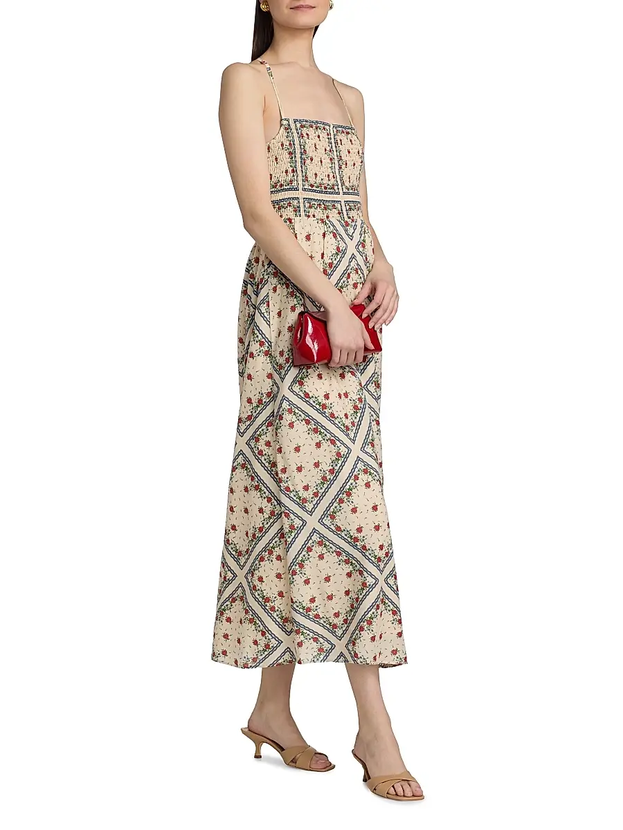 Cami NYC Women's Cecily Floral Cotton-Silk A-Line Midi-Dress | Thumbnail 4