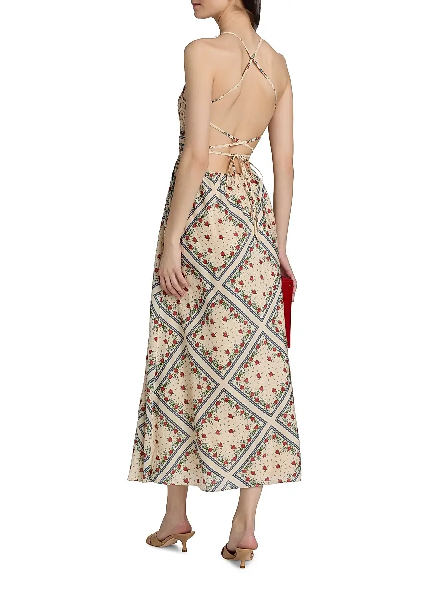 Cami NYC Women's Cecily Floral Cotton-Silk A-Line Midi-Dress | Thumbnail 5