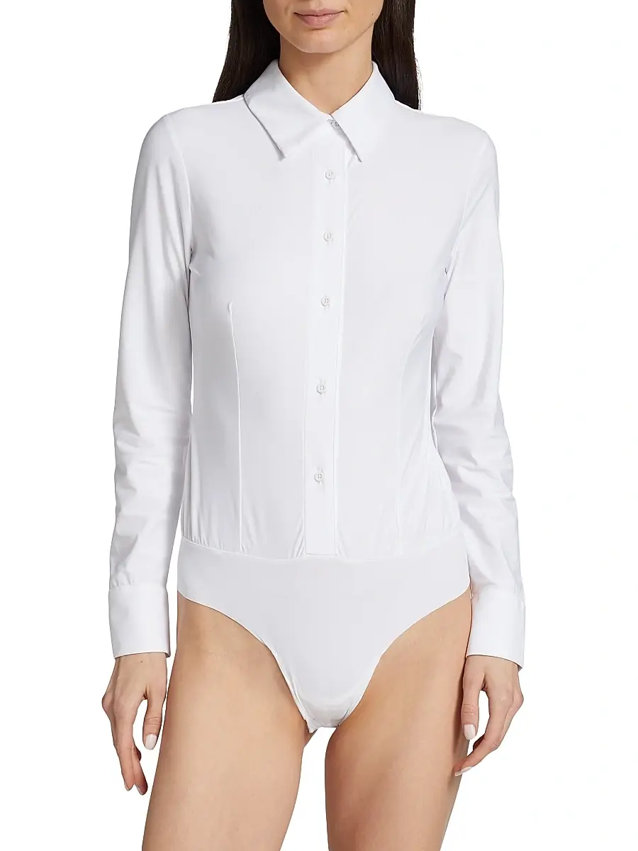 Commando Women's Classic Oxford Shirt Bodysuit | Thumbnail 6 Commando Women's Classic Oxford Shirt Bodysuit | Thumbnail 6