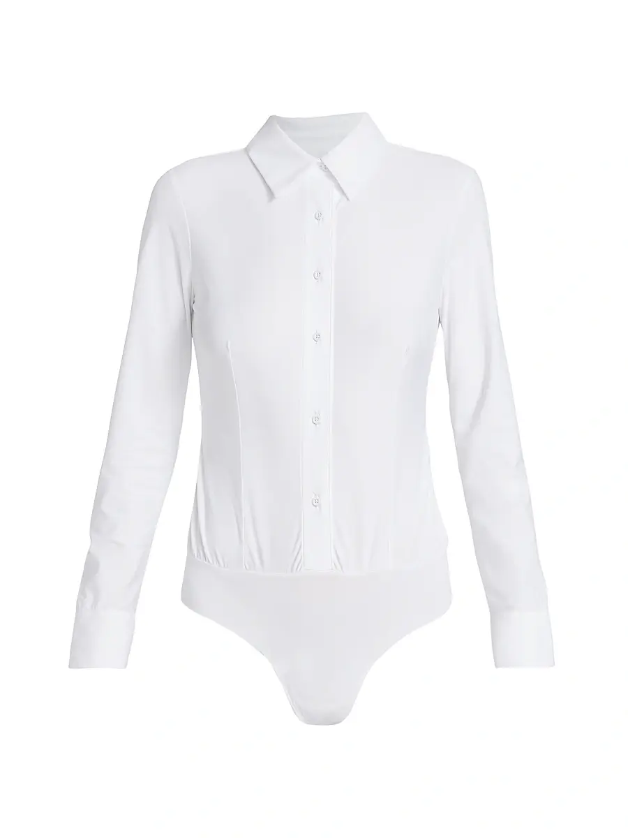 Commando Women's Classic Oxford Shirt Bodysuit | Image 1 Commando Women's Classic Oxford Shirt Bodysuit | Image 1