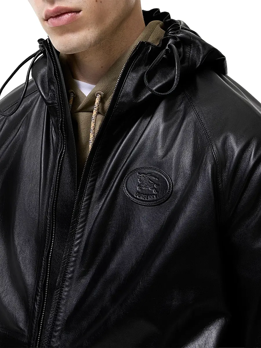 Burberry Men's Clapton Leather Jacket | Thumbnail 4 Burberry Men's Clapton Leather Jacket | Thumbnail 4