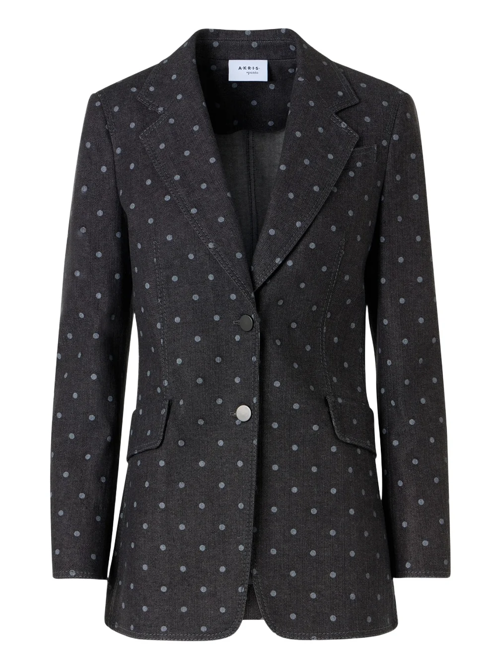 Women's Polka Dot Denim Blazer Women's Polka Dot Denim Blazer