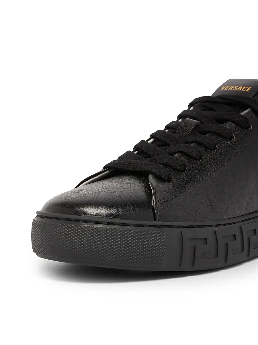 Versace Men's Greca Leather Low-Top Sneakers | Thumbnail 5