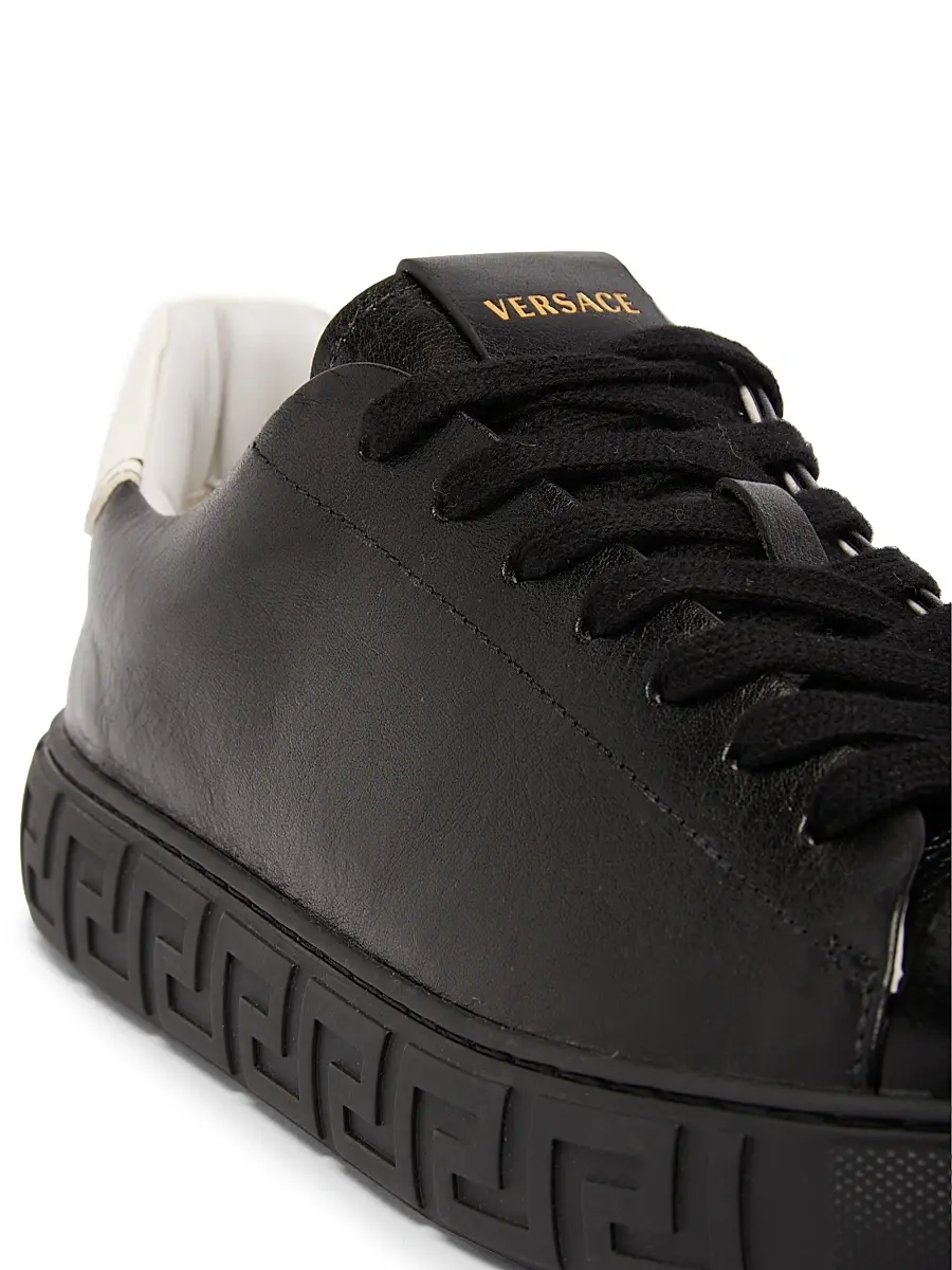 Versace Men's Greca Leather Low-Top Sneakers | Thumbnail 7