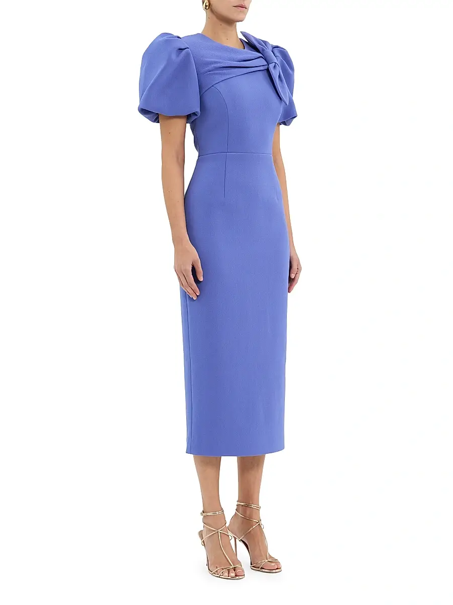 Rebecca Vallance Women's Violetta Bow Midi-Dress | Thumbnail 3 Rebecca Vallance Women's Violetta Bow Midi-Dress | Thumbnail 3