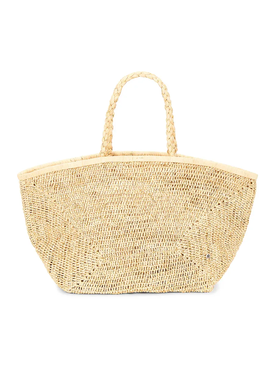 Vallejo Lux Crochet Raffia Tote Vallejo Lux Crochet Raffia Tote