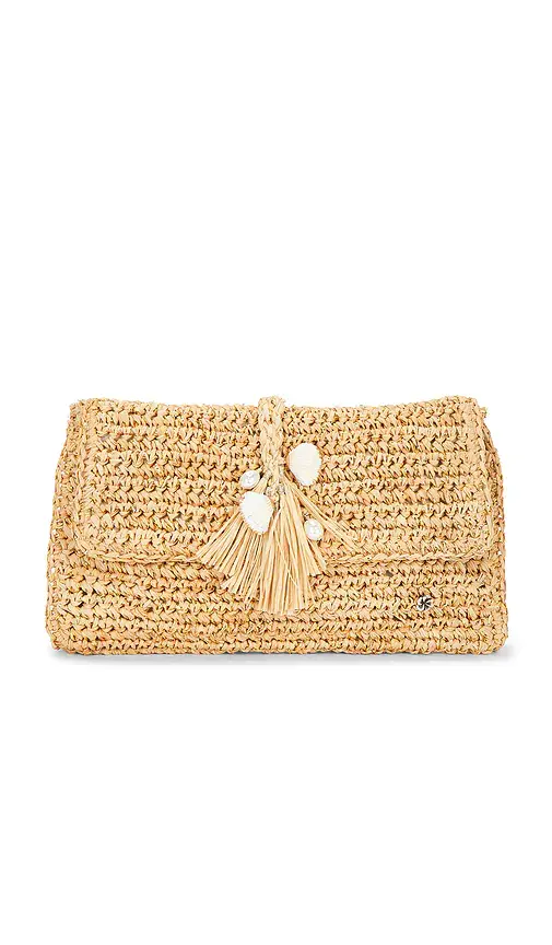 florabella Chastanet Crochet Raffia Clutch | Image 1 florabella Chastanet Crochet Raffia Clutch | Image 1