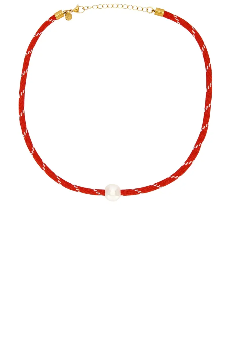 Pearl Charm Paracord Necklace Pearl Charm Paracord Necklace