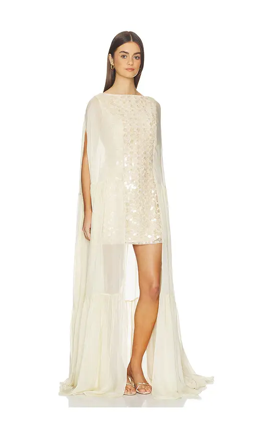 LA FUORI Moonlit Floral Tulle Dress | Thumbnail 2