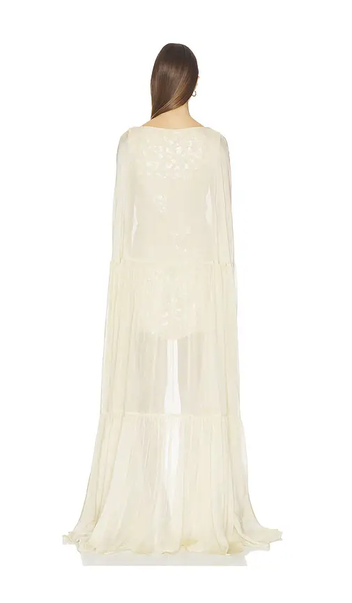 LA FUORI Moonlit Floral Tulle Dress | Thumbnail 3
