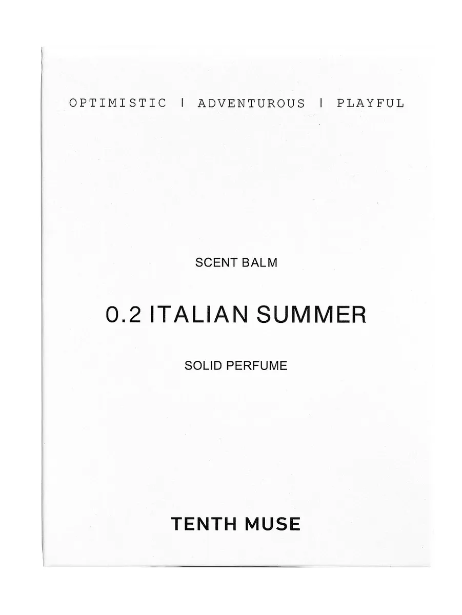 Tenth Muse Italian Summer Solid Perfume Balm