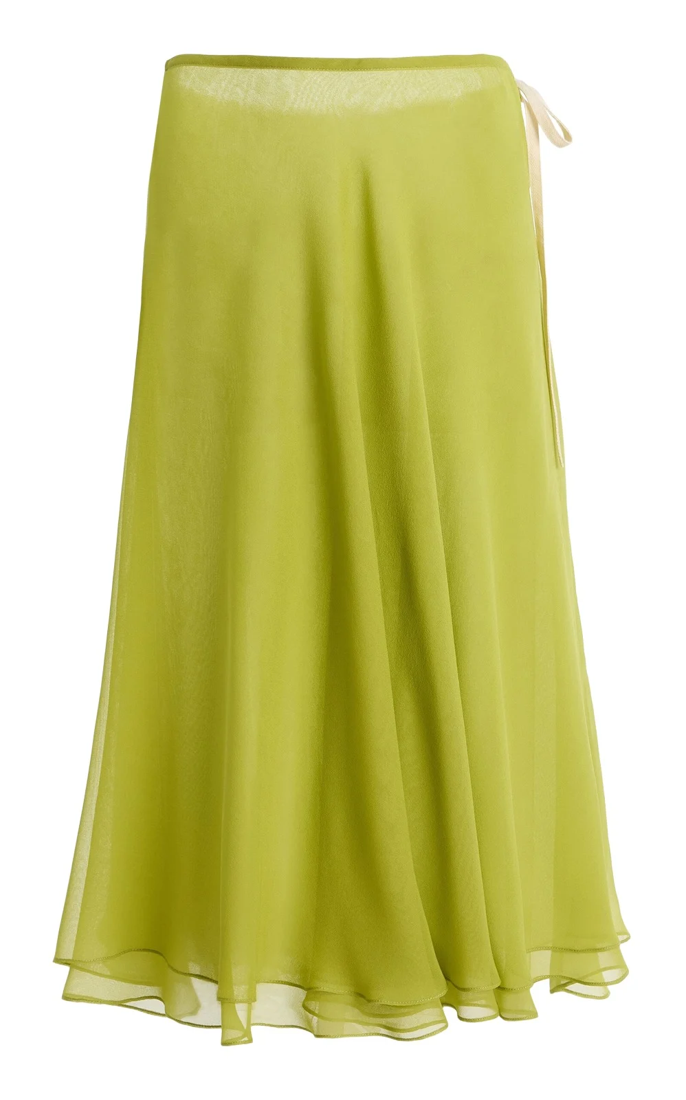 Tae Park Exclusive Flowy Silk-Chiffon Midi Skirt
