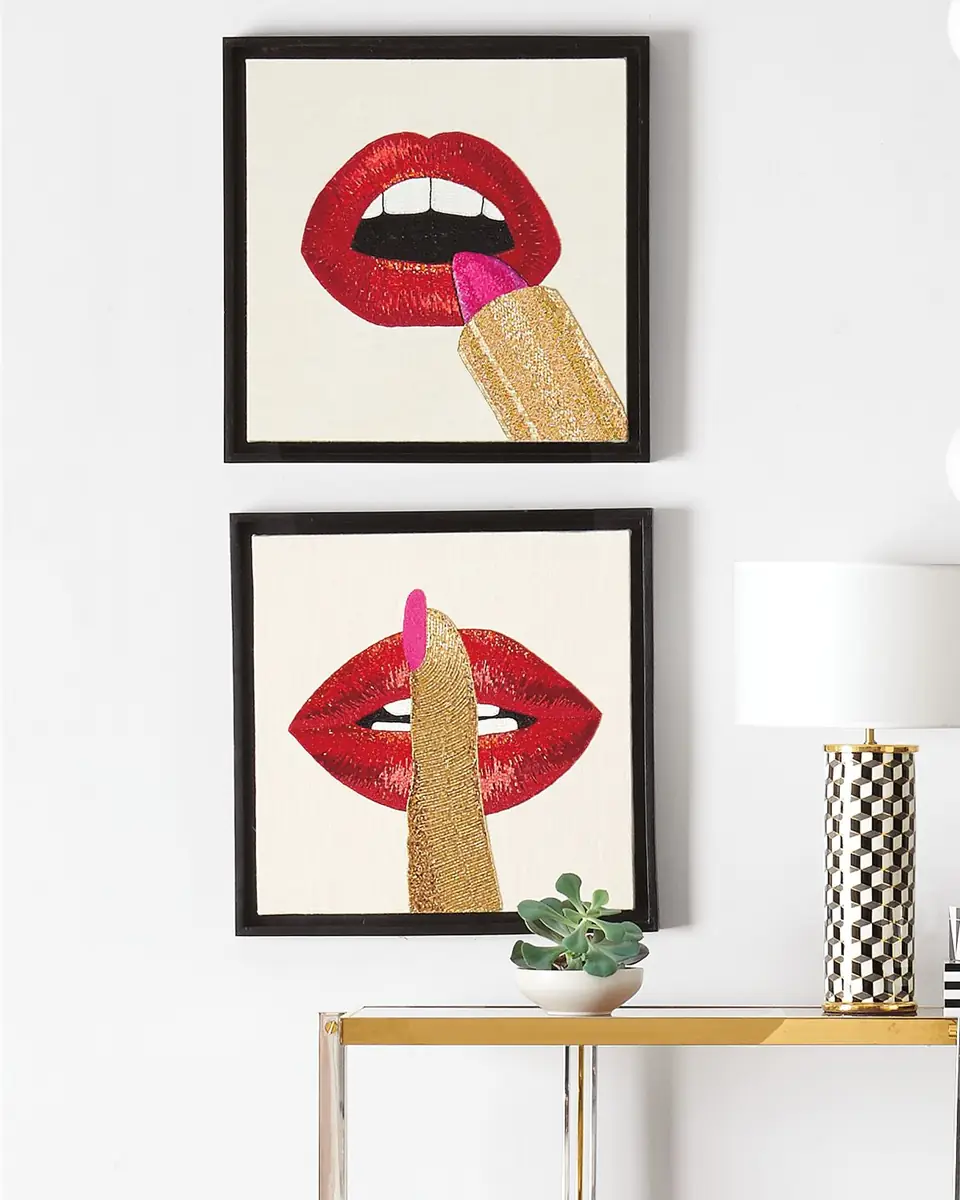 Jonathan Adler Lipstick Beaded Wall Art | Thumbnail 2