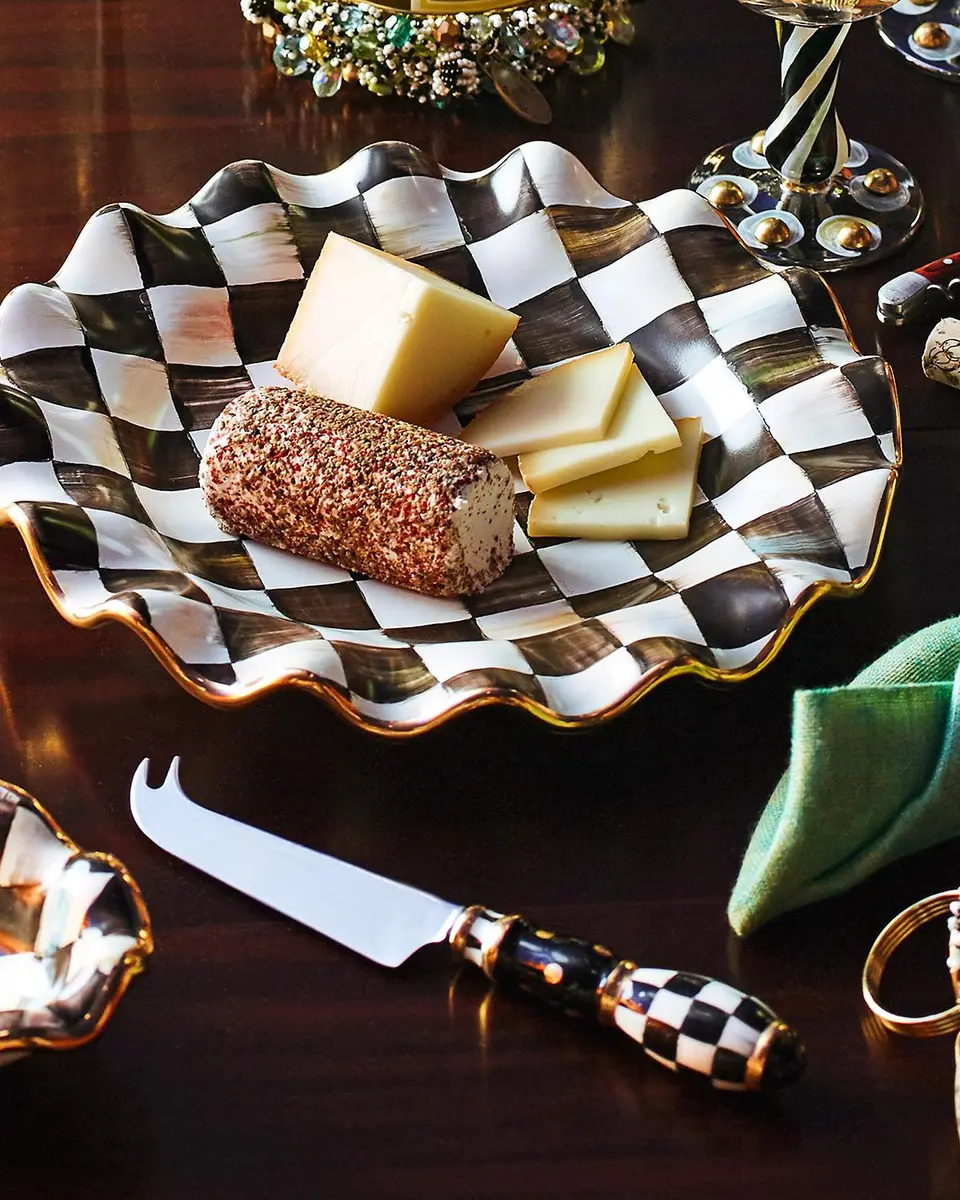 MacKenzie-Childs Courtly Check Fluted Dessert Plate | Thumbnail 2 MacKenzie-Childs Courtly Check Fluted Dessert Plate | Thumbnail 2